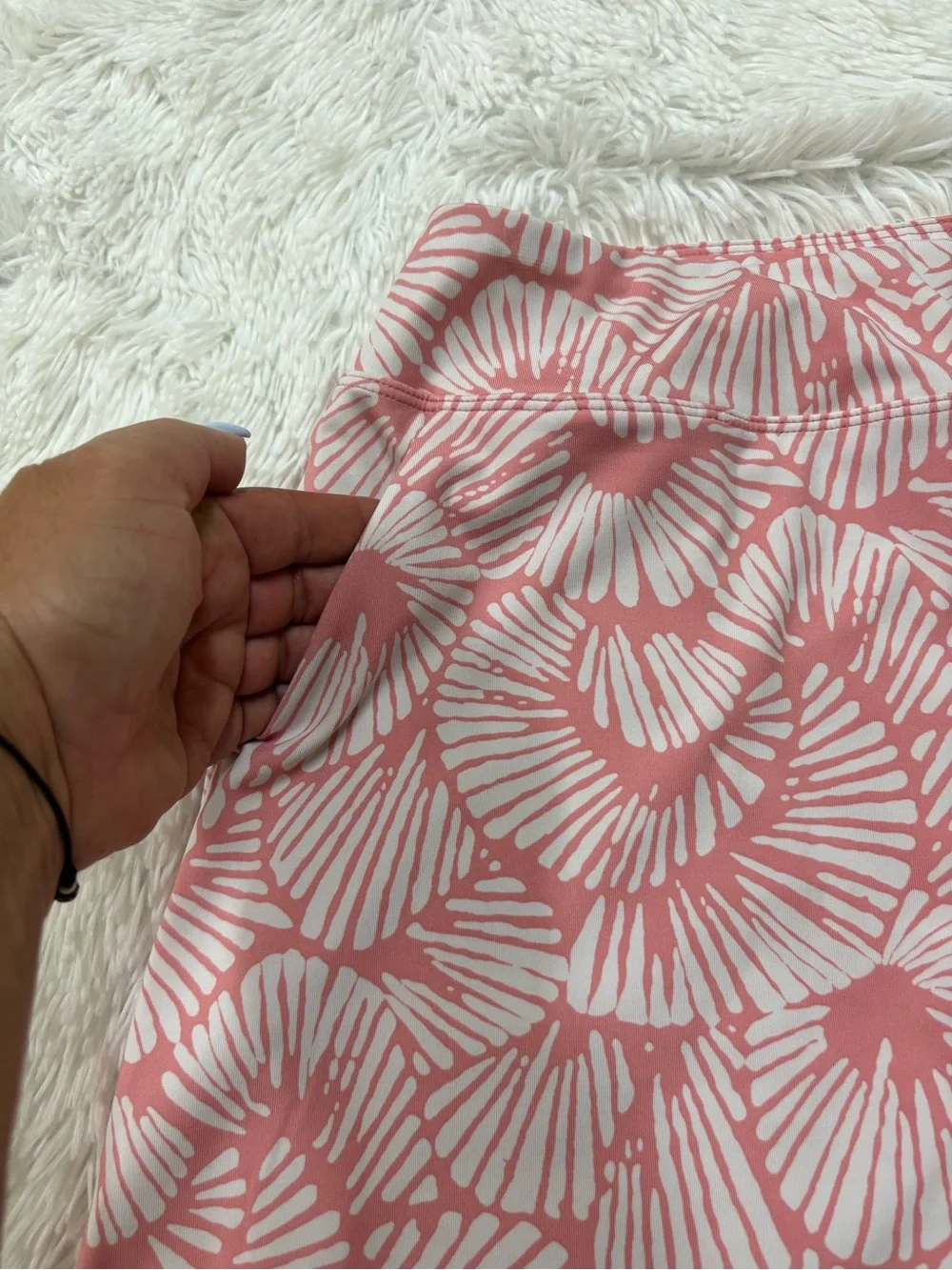 Tommy Bahama Coral and Cream Printed Golf Skirt